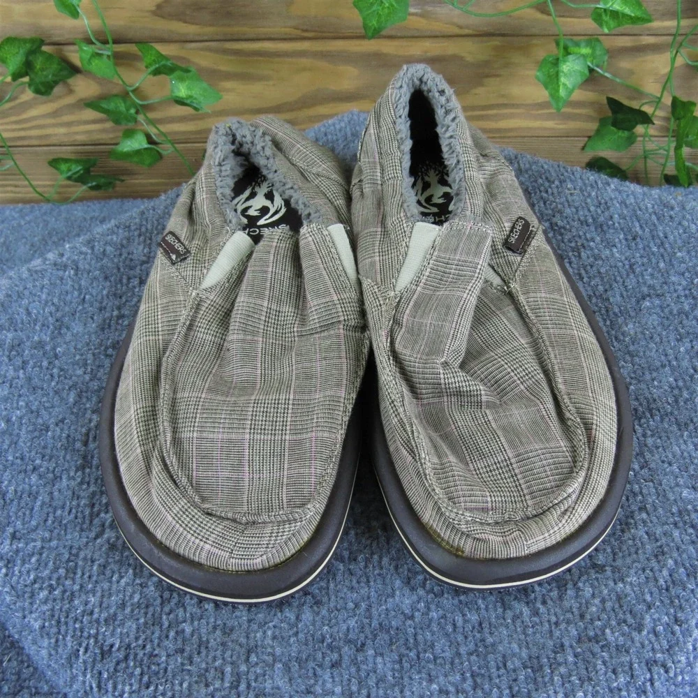 SKECHERS Men's ‎ Flat Tan Fabric Size 10 Medium Gently Used 2025